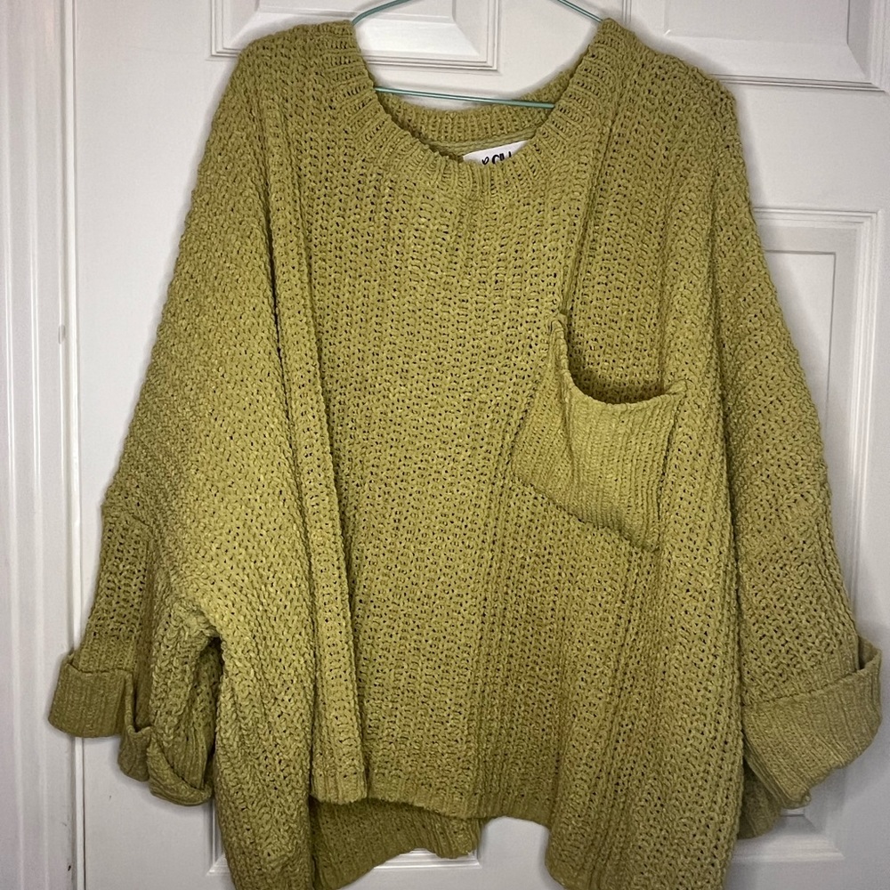 Cozy Olive Green Knit Sweater